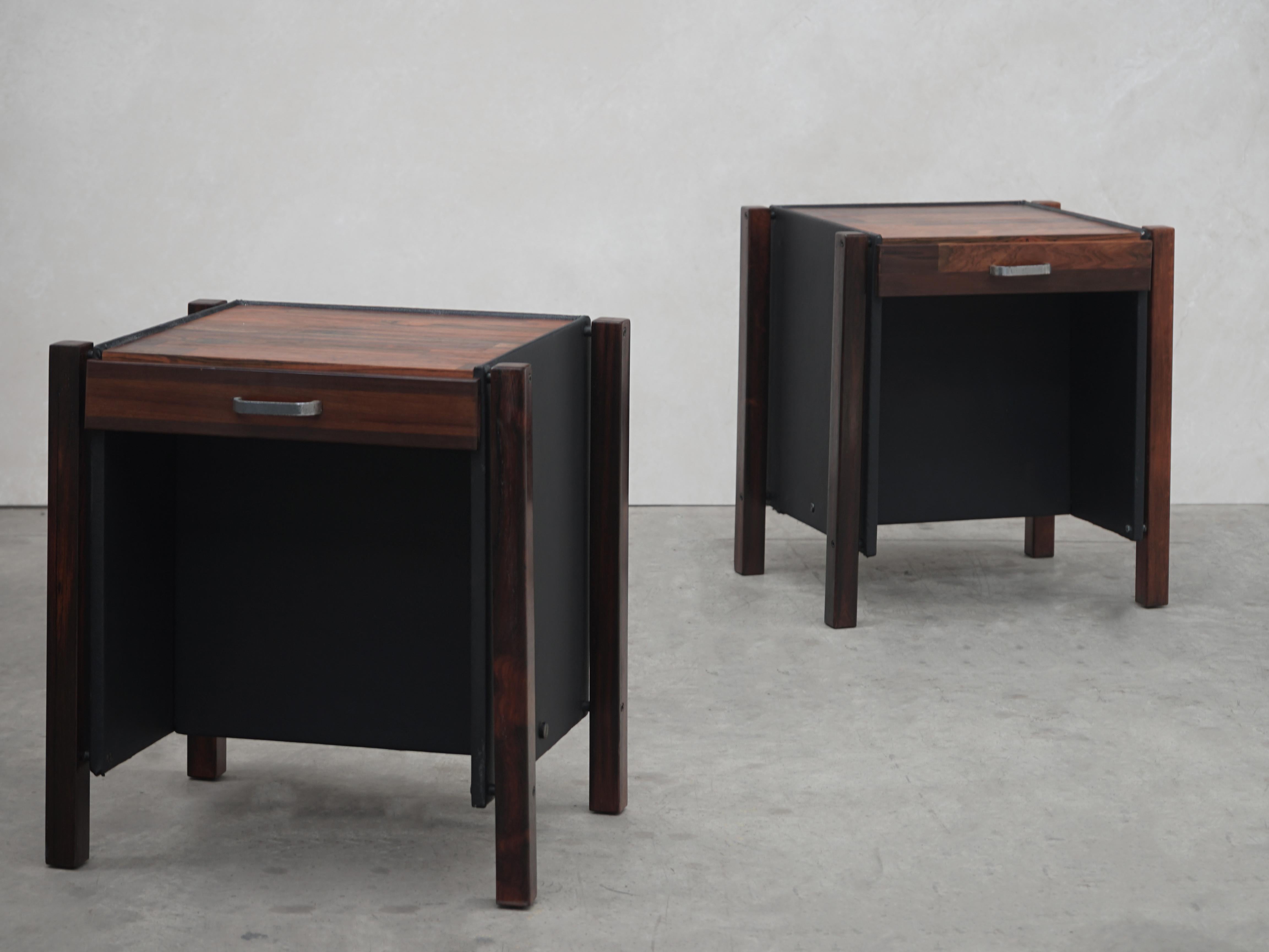 Pair of End Tables by Jorge Zalszupin, Brazilian Midcentury Design, 1960s For Sale 5