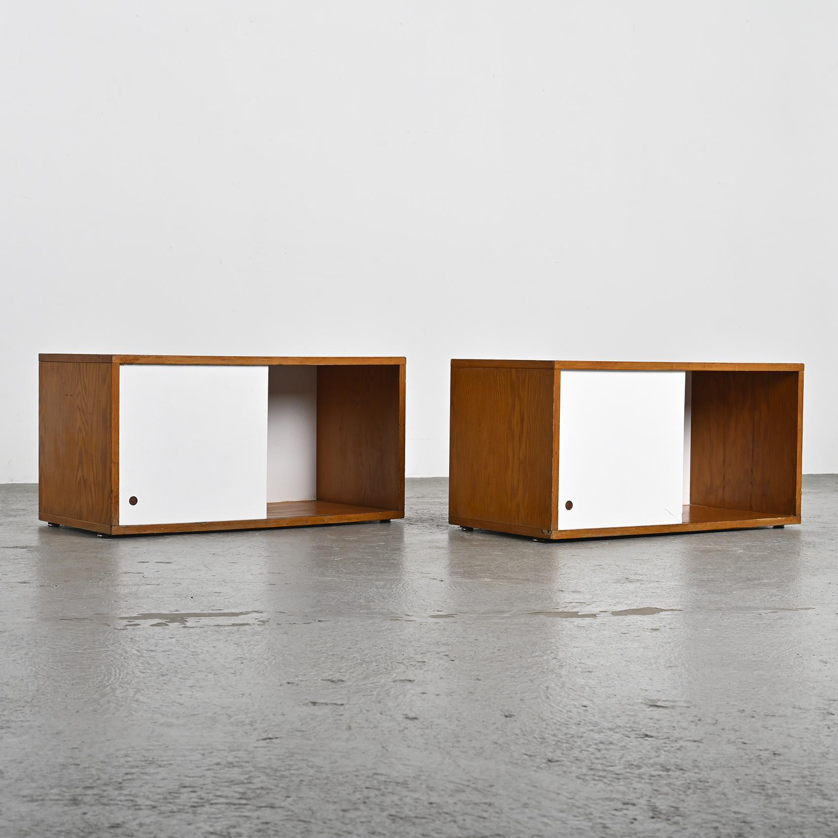 Pair of end tables by Pierre Guariche for La Plagne, circa 1965 For Sale 1