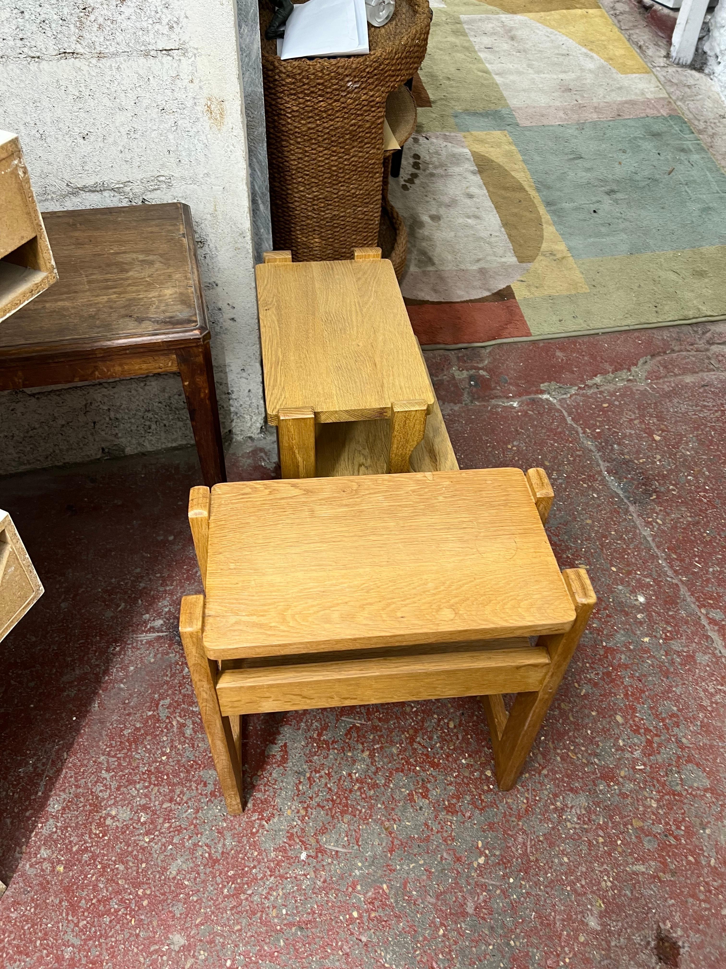 French Pair of End Tables Guillerme et Chambron