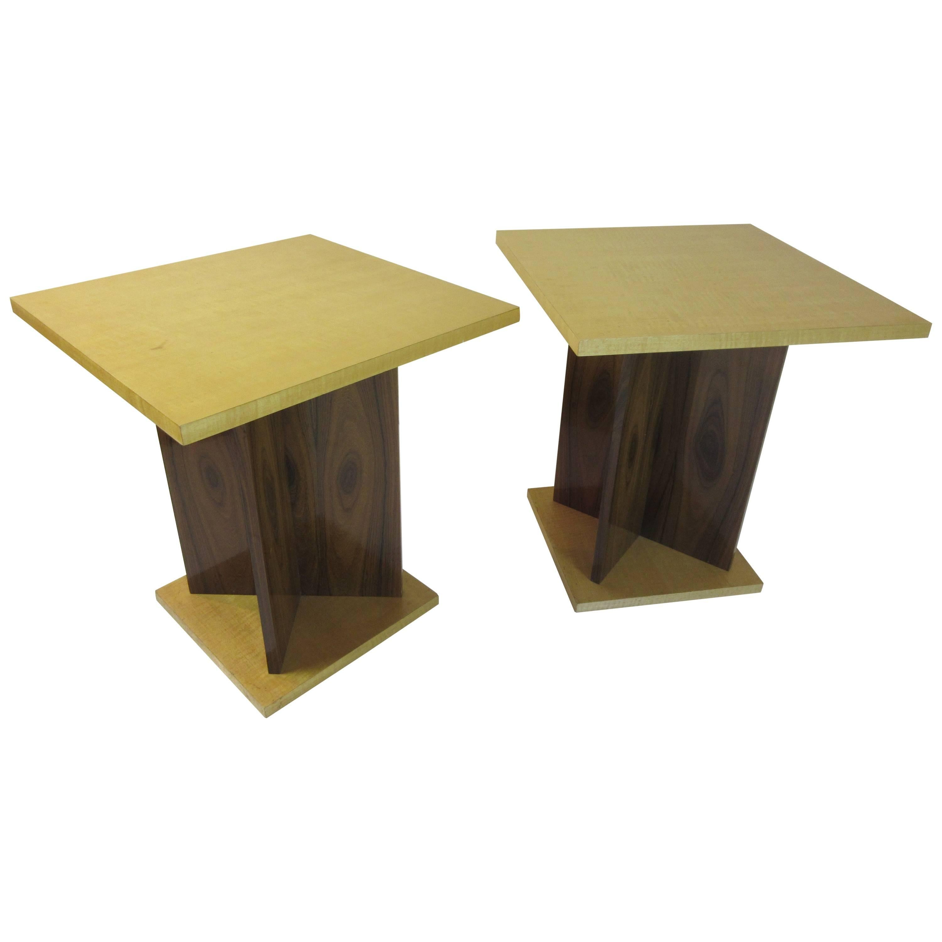 Pair of End Tables in the Art Deco Style