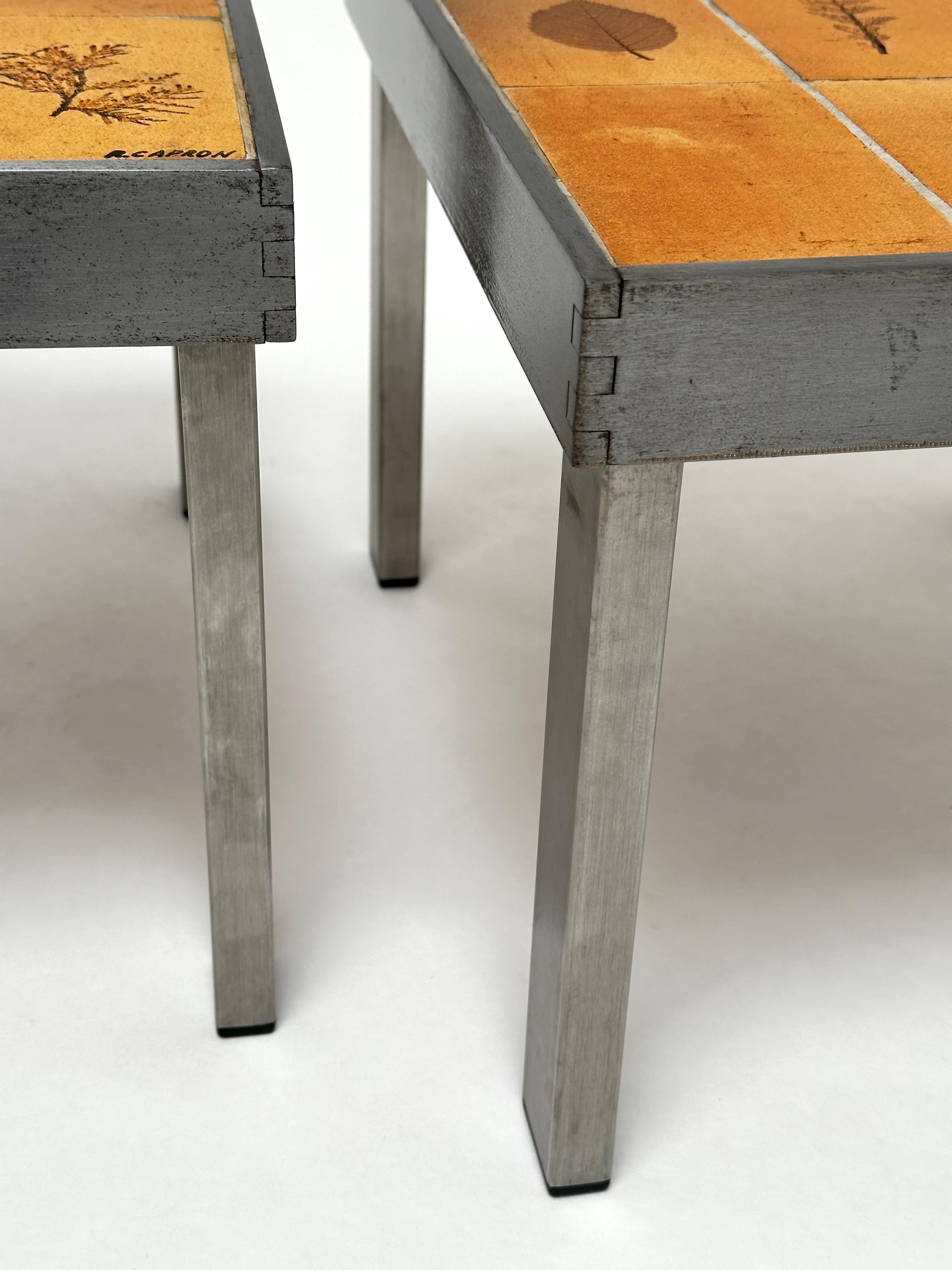 Paar Beistelltische, Roger Capron, Vallauris um 1970 im Angebot 1