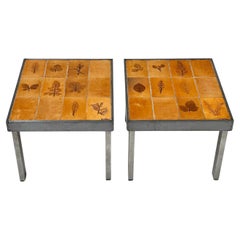 Paire de tables d'appoint, Roger Capron, Vallauris c. 1970