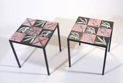 Beistelltische aus Vallauris, Frankreich, 1960, Paar
