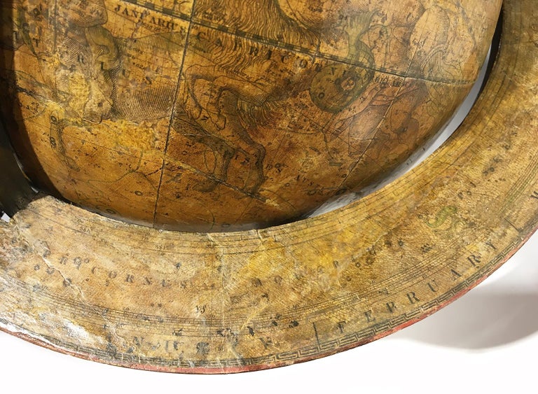 Pair of English 12-inch Globes by William Harris, 1832 and 1835 For Sale 6