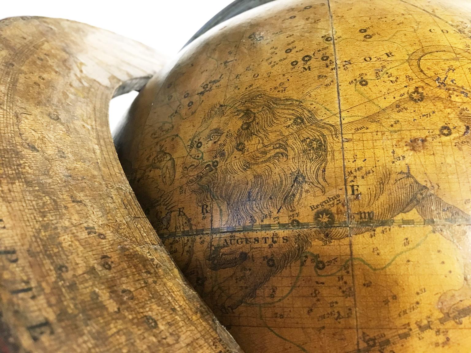 Paire de globes anglais de 12 pouces de diamètre par William Harris, Londres, 1832 et 1835 en vente 6
