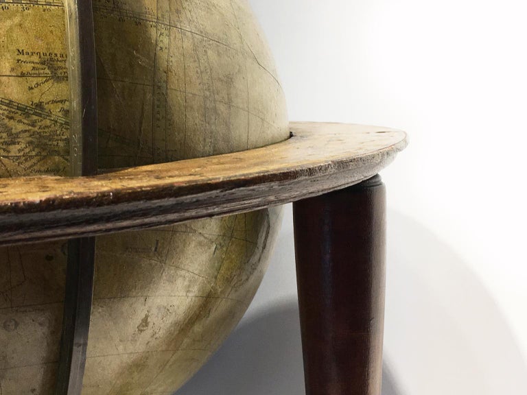 Pair of English 12-inch Globes by William Harris, 1832 and 1835 For Sale 1