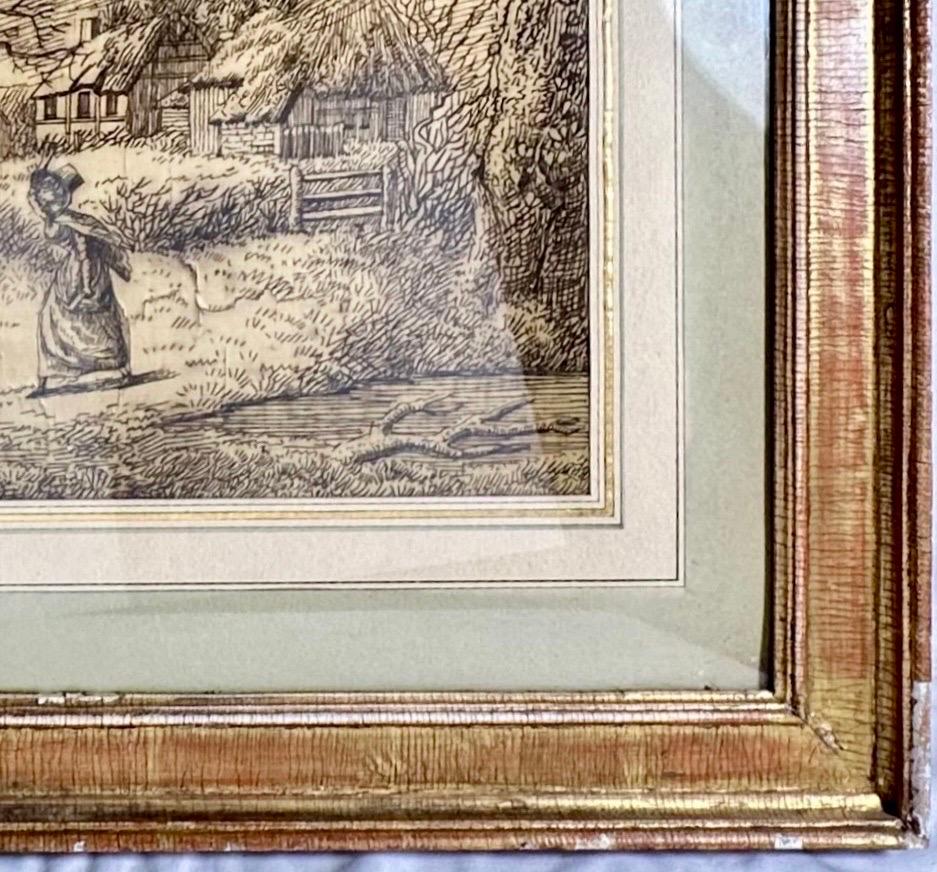 Coppia di ricami su seta inglesi del XVIII secolo In condizioni buone in vendita a Vero Beach, FL