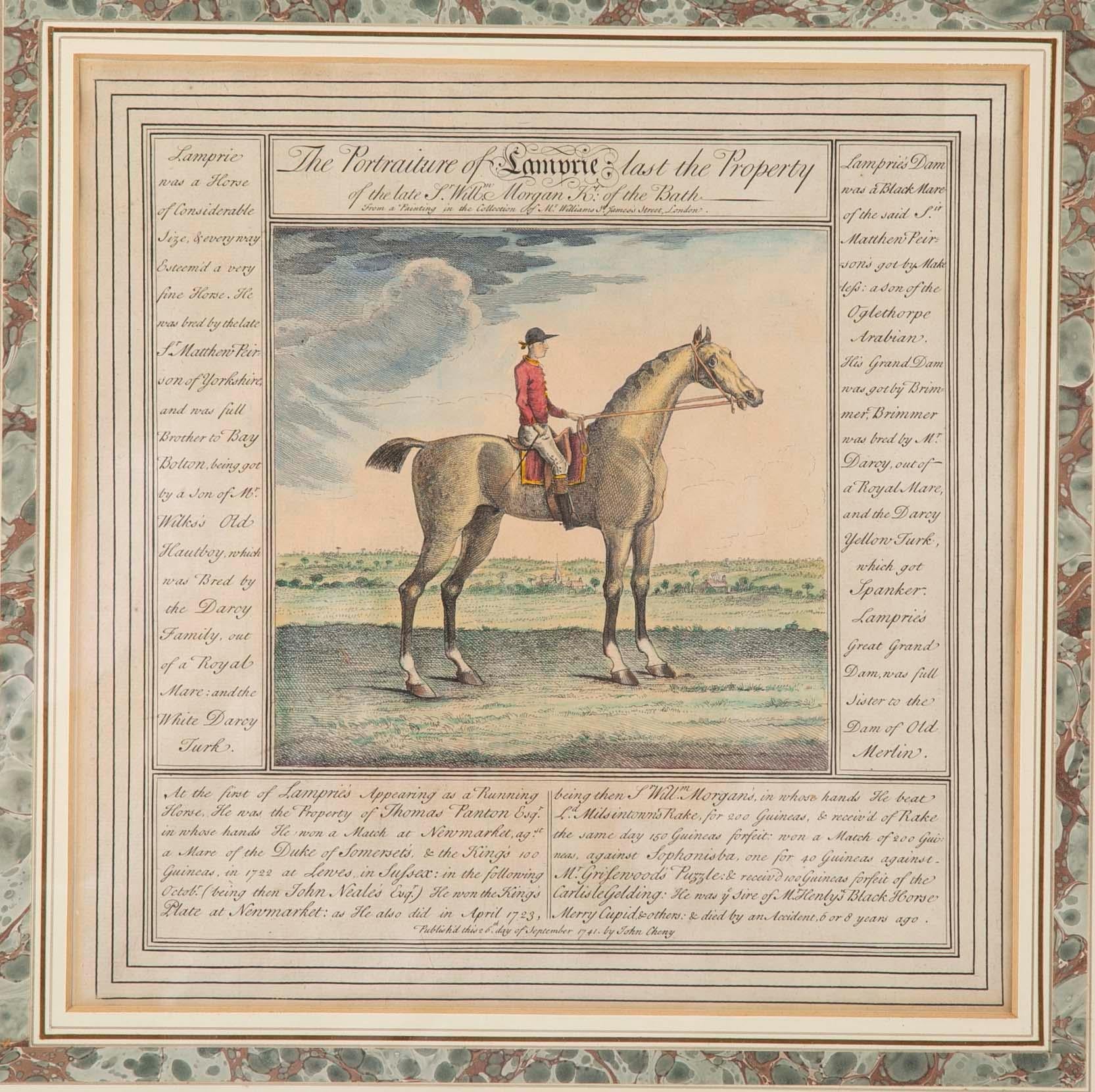 Pair of English 18th Century Hand Colored Equestrian Prints 2