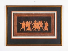 Pareja de grabados grecorromanos ingleses del siglo XVIII de Sir William Hamilton enmarcados