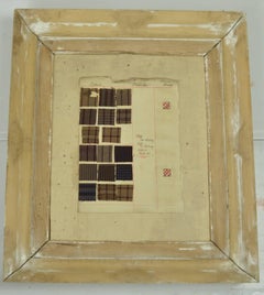 Pair of English 19th Century Collages In Distressed Pine Frames