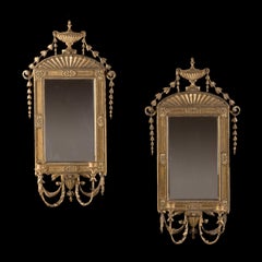 Pair of English 19th Century Neoclassical Girandoles in the style of Robert Adam