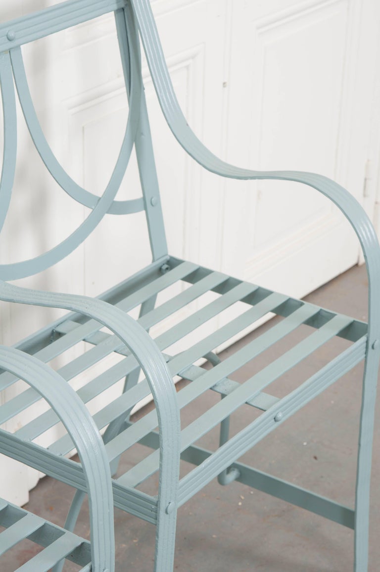 Pair of English 19th Century Painted Regency Garden Chairs at 1stDibs