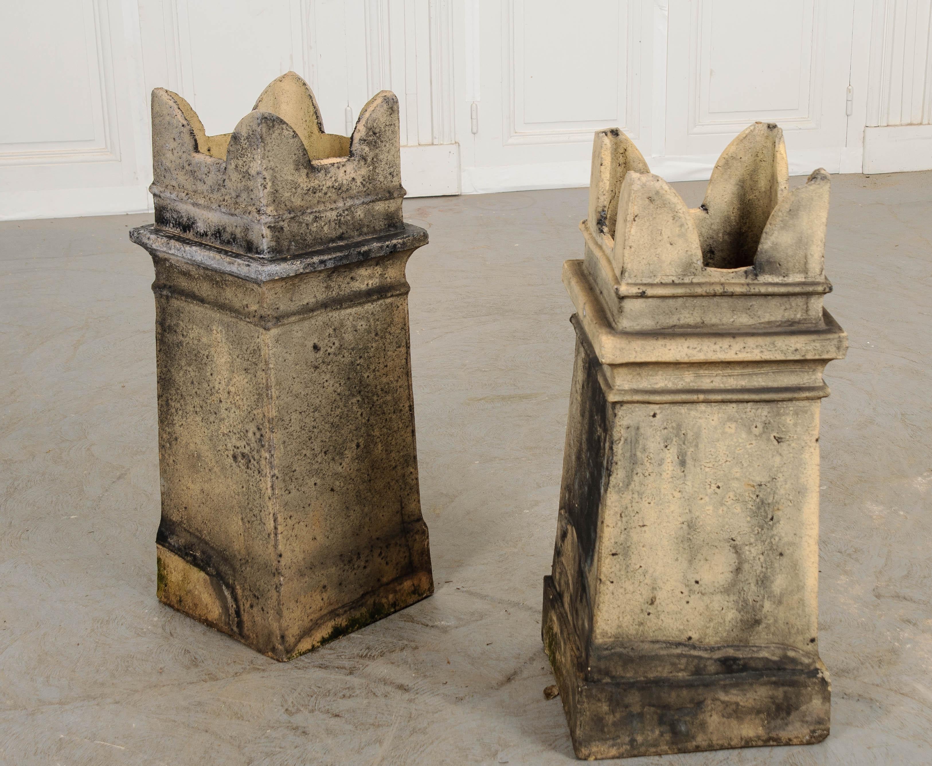 antique chimney pots