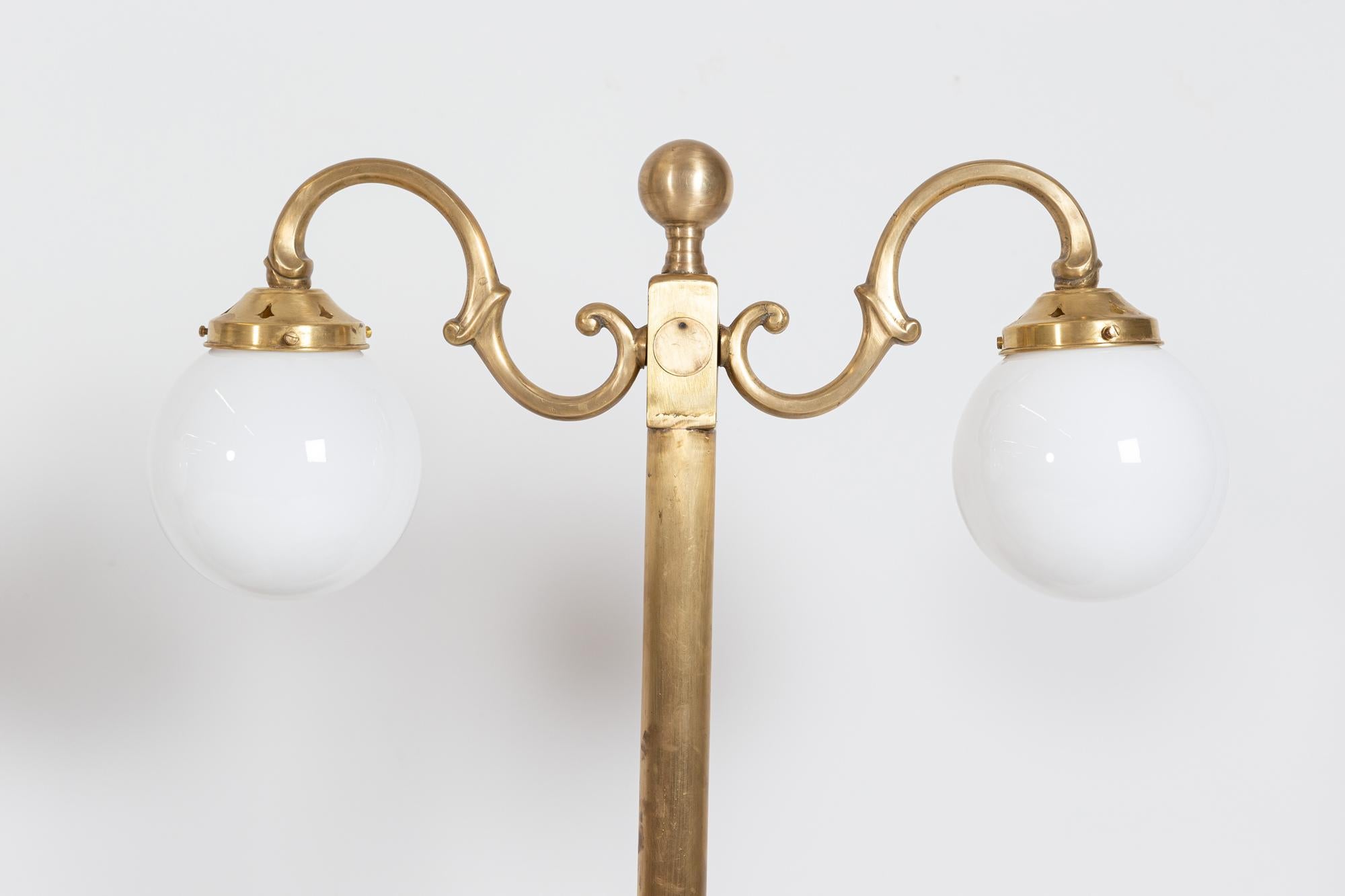 Pair of English 19thc Brass Library Lamps 5