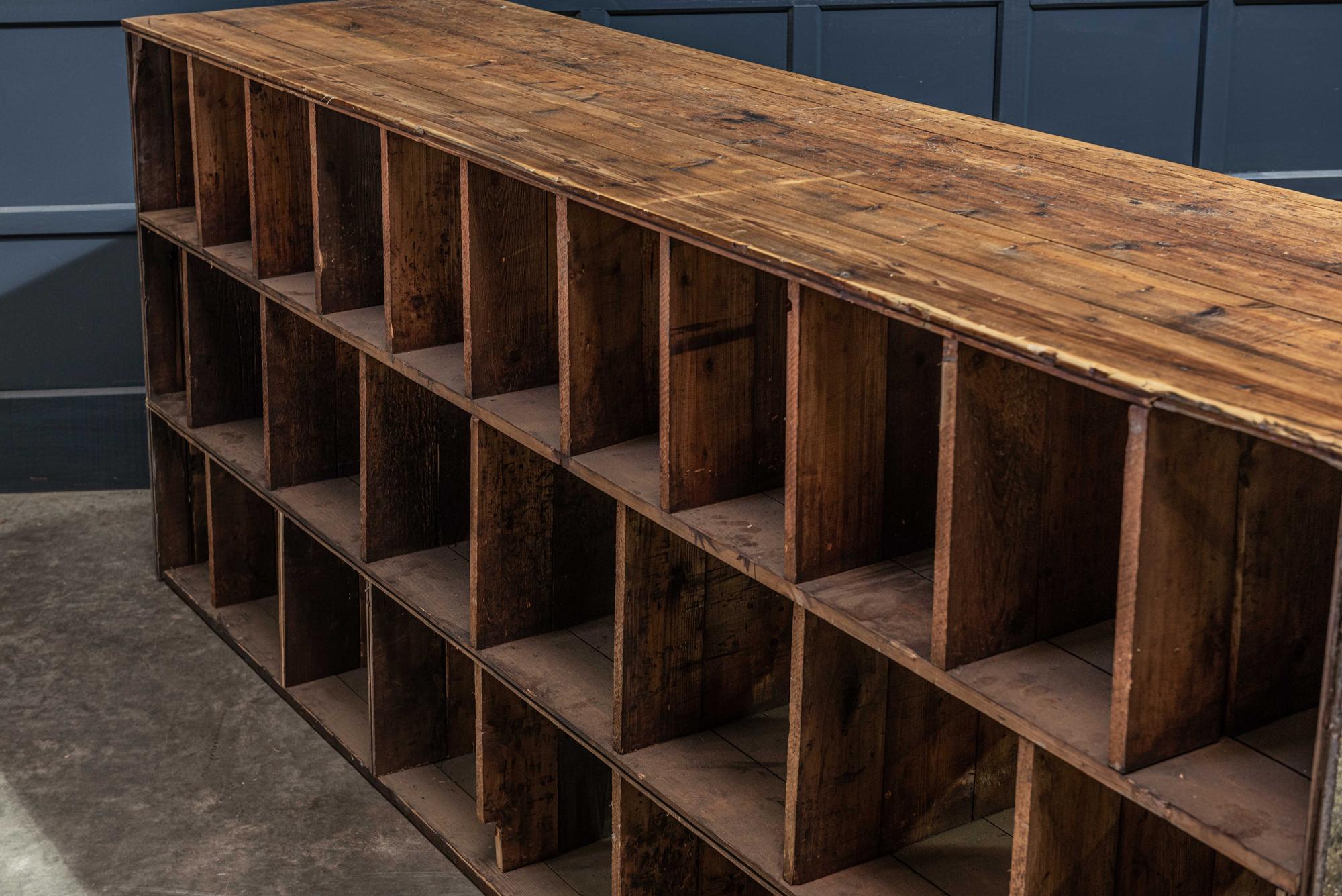 Pair of English 19th Century Pigeonhole Counter Cabinets 1