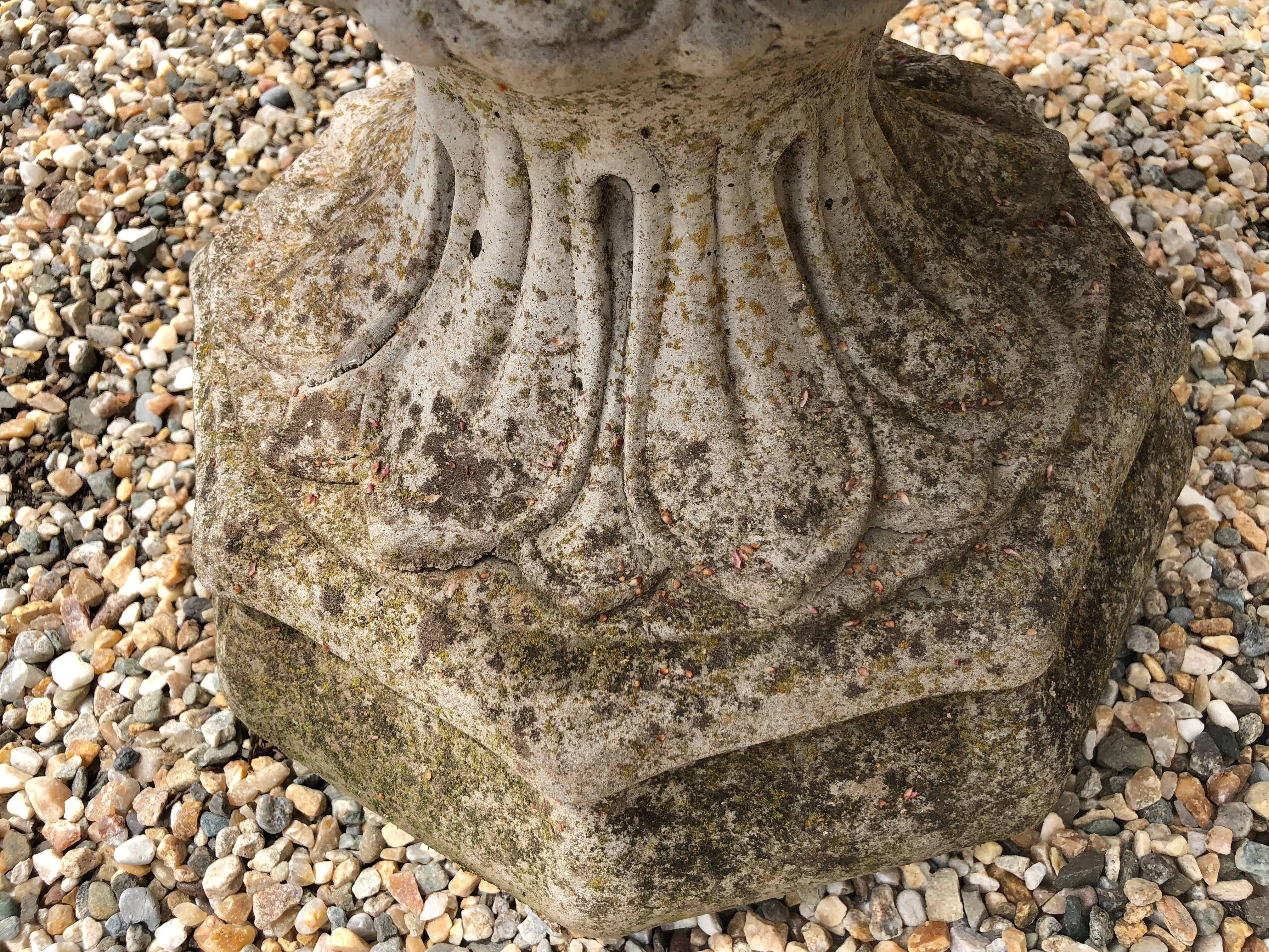 Pair of English Acanthus-Leaf Cast Stone Urns 1