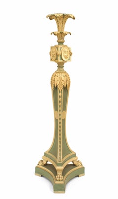 Pair of English Adam Painted Pedestals