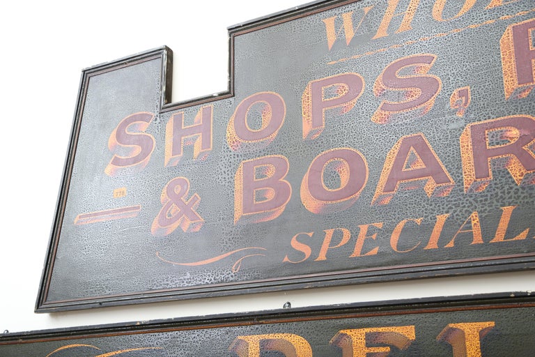 Pair of English Advertising Signs For Sale at 1stdibs