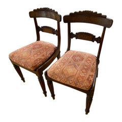 Pair of English Antique Regency Side Chairs