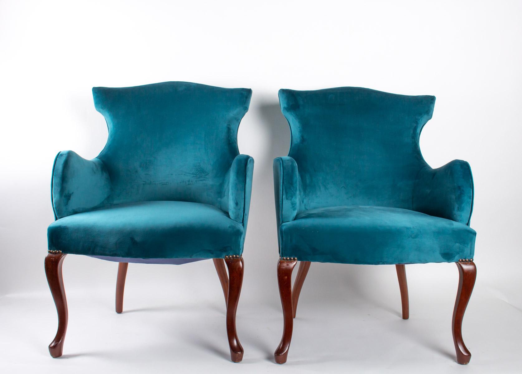 Pair of English Armchairs from the Beginning of the 20th Century 6