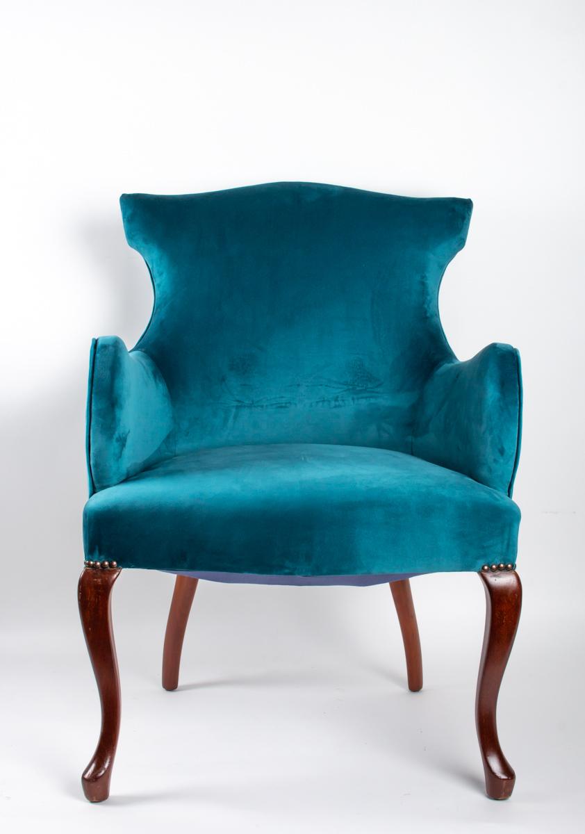 Mahogany Pair of English Armchairs from the Beginning of the 20th Century
