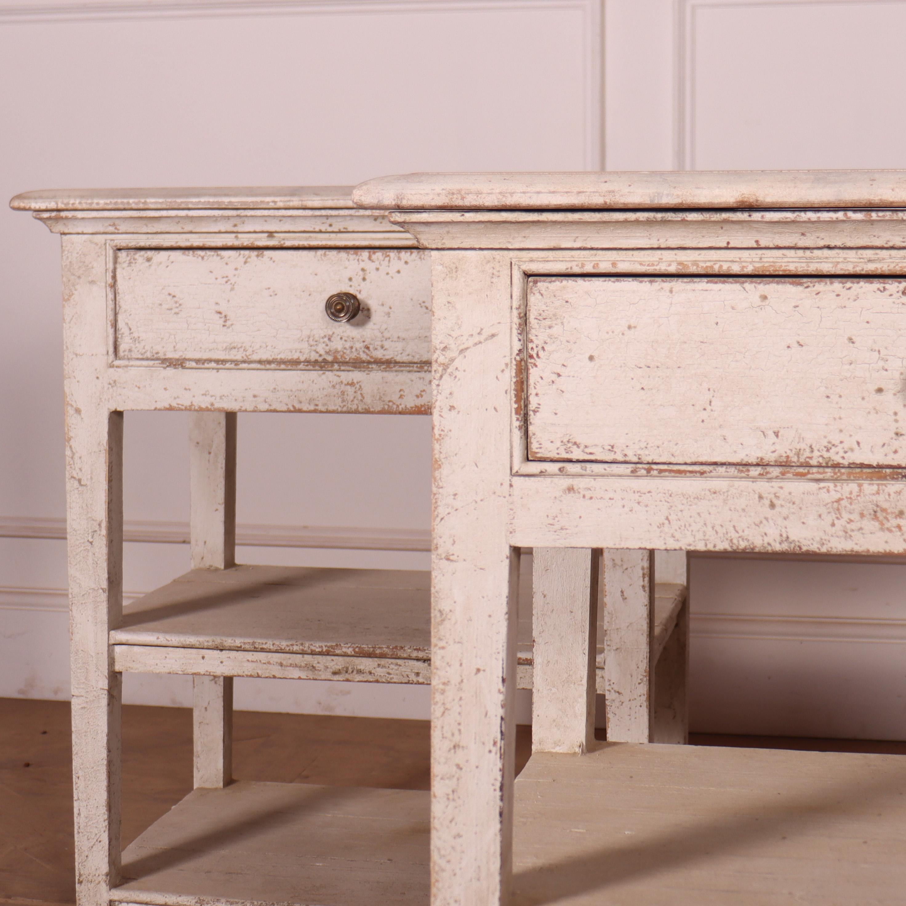 19th Century Pair of English Bedside Tables
