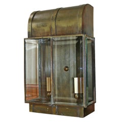 Pair of English Beveled Glass Lantern Sconces