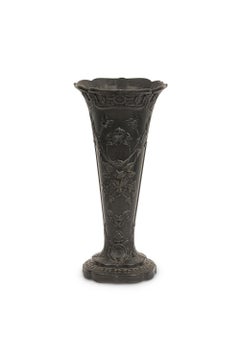 Pair of English Black Basalt Earthenware Vases