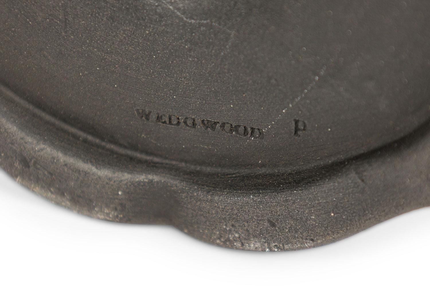 Pair of English Black Basalt Earthenware Vases For Sale 3