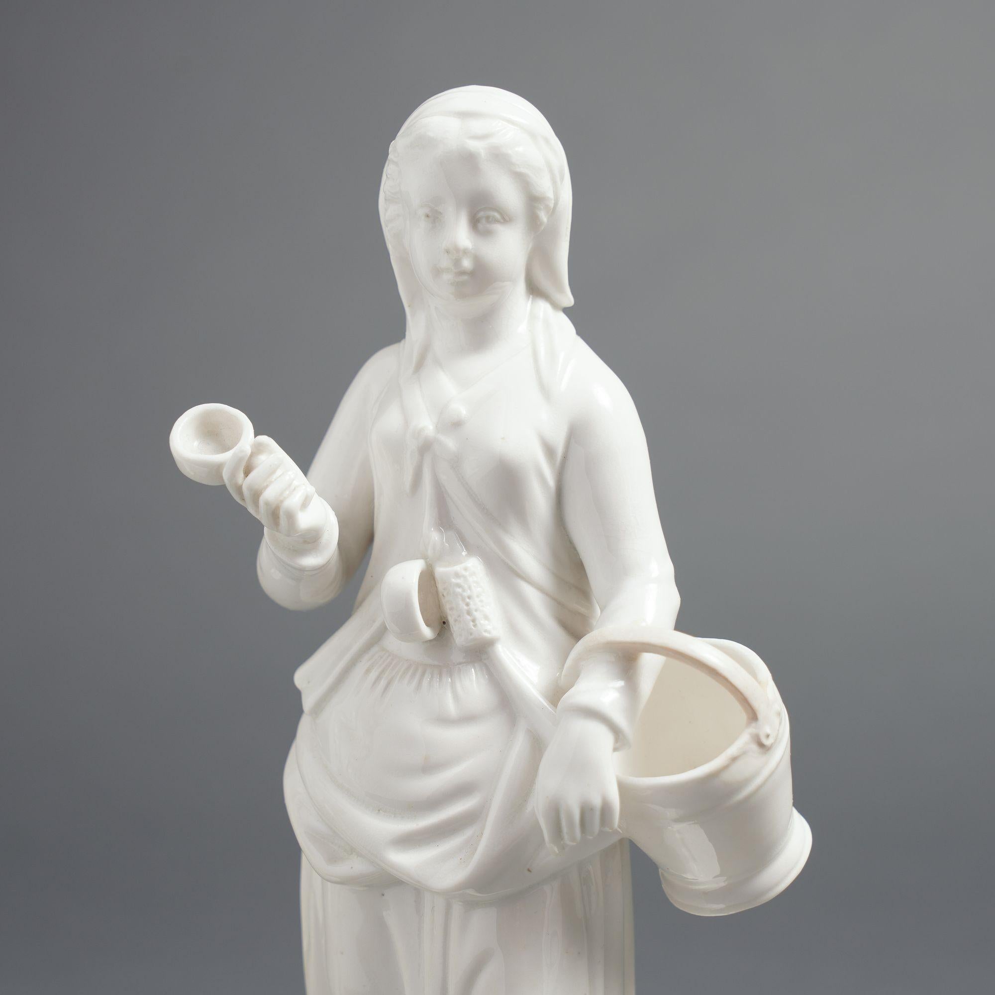 Pareja de figuras inglesas Blanc du Chine de Stevenson & Hancock, 1863-66 en venta 4