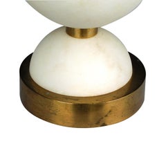 Pair of English Brass and Alabaster 'Positano' Lamps by Vaughn, London