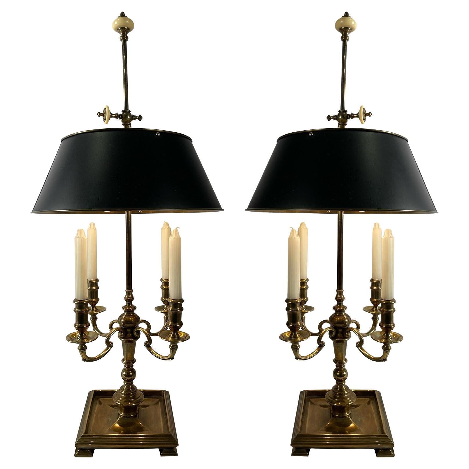 Pair Girandole Candelabra Table Lamps For Sale at 1stDibs
