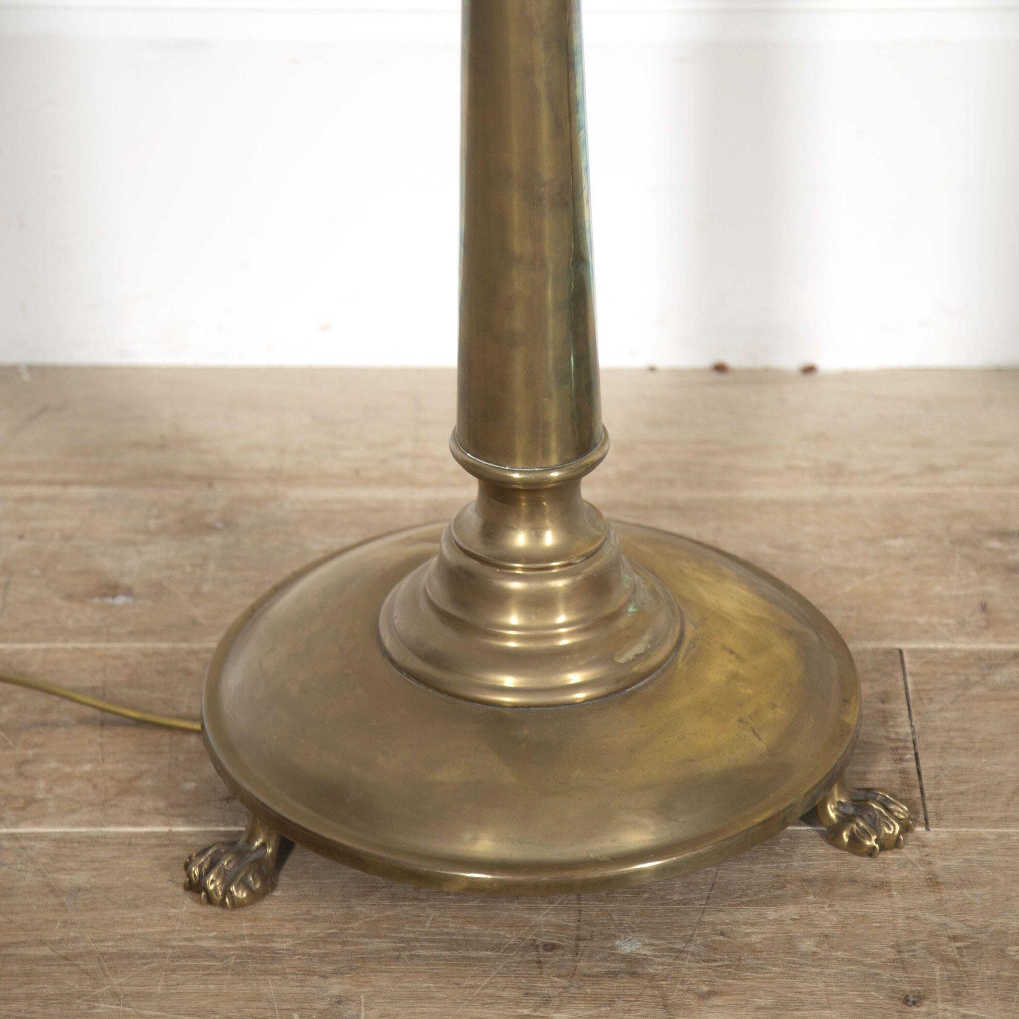 Pair of English Brass Standing Lanterns For Sale 1