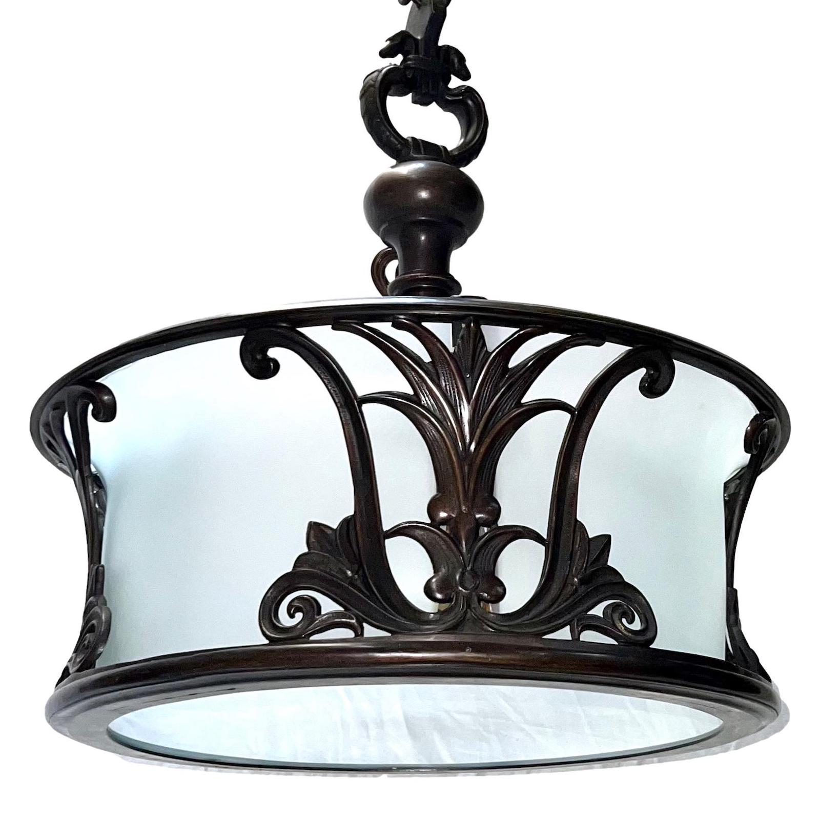 Pair of English Bronze Light Fixtures, Sold Individually For Sale 1