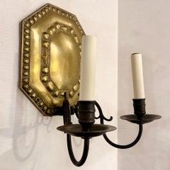 Paire d'appliques en bronze anglaises