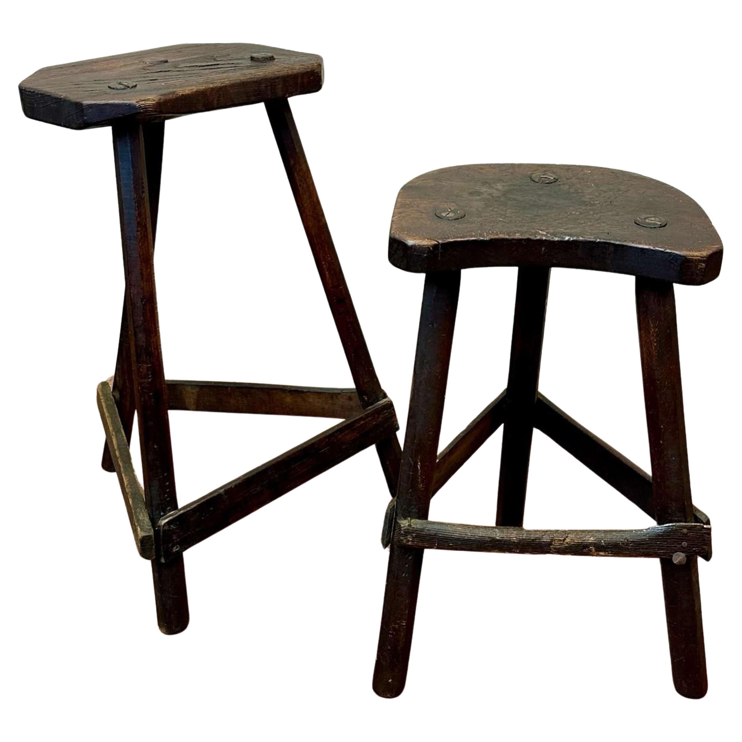 Pair of English c 1900 Cutler / Silversmiths Stools For Sale