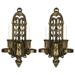 Pair  Caldwell  Bronze Sconces, circa 1920s