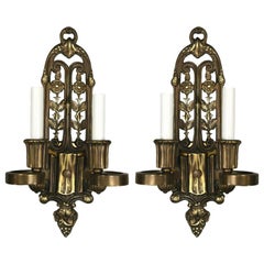 Antique Pair  Caldwell  Bronze Sconces, circa 1920s