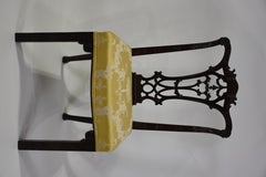 Paire de chaises d'appoint anglaises en acajou Chippendale, vers 1885