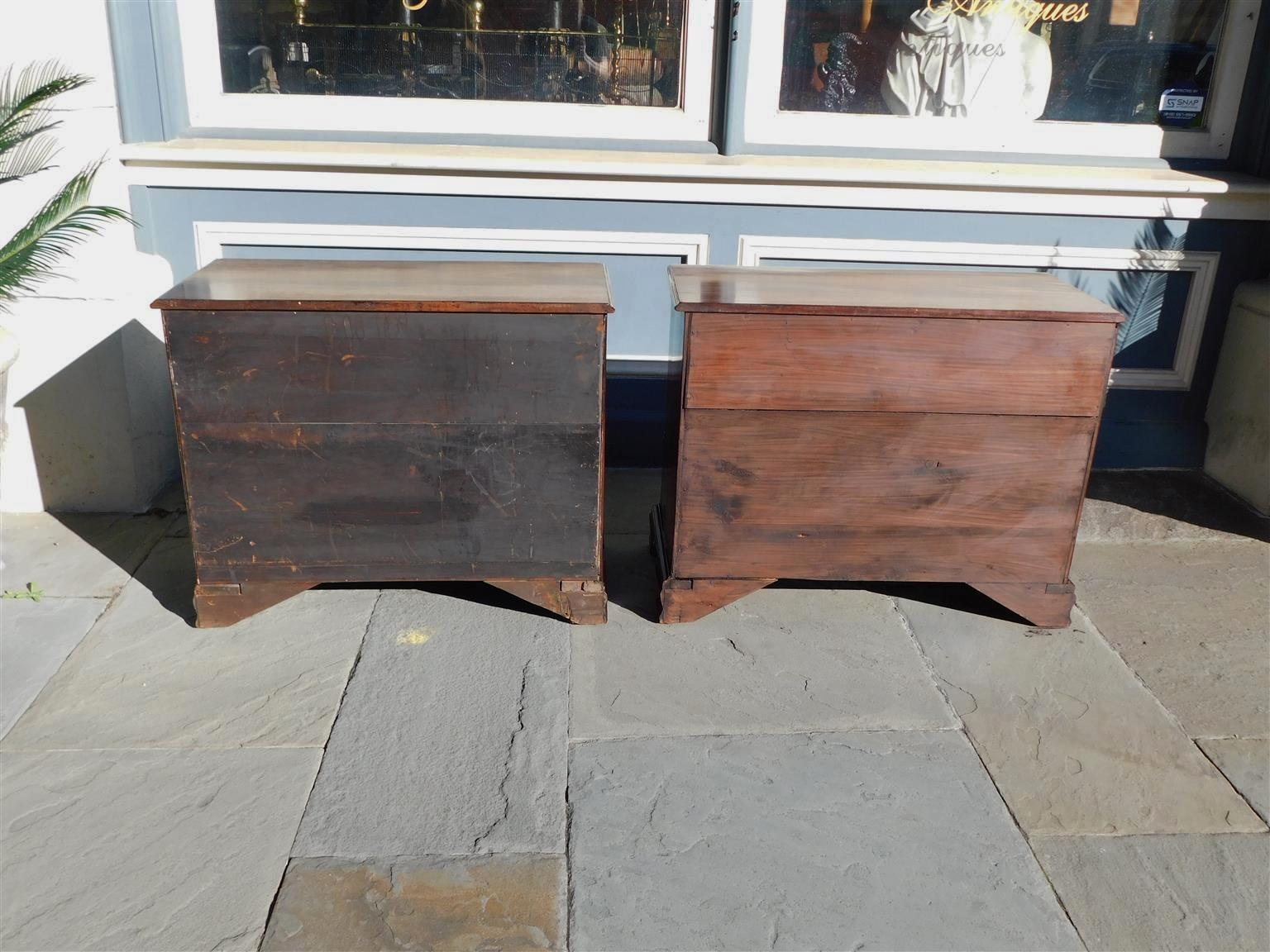 Pair of English Chippendale Mahogany Graduated Chest of Drawers, Circa 1780 9