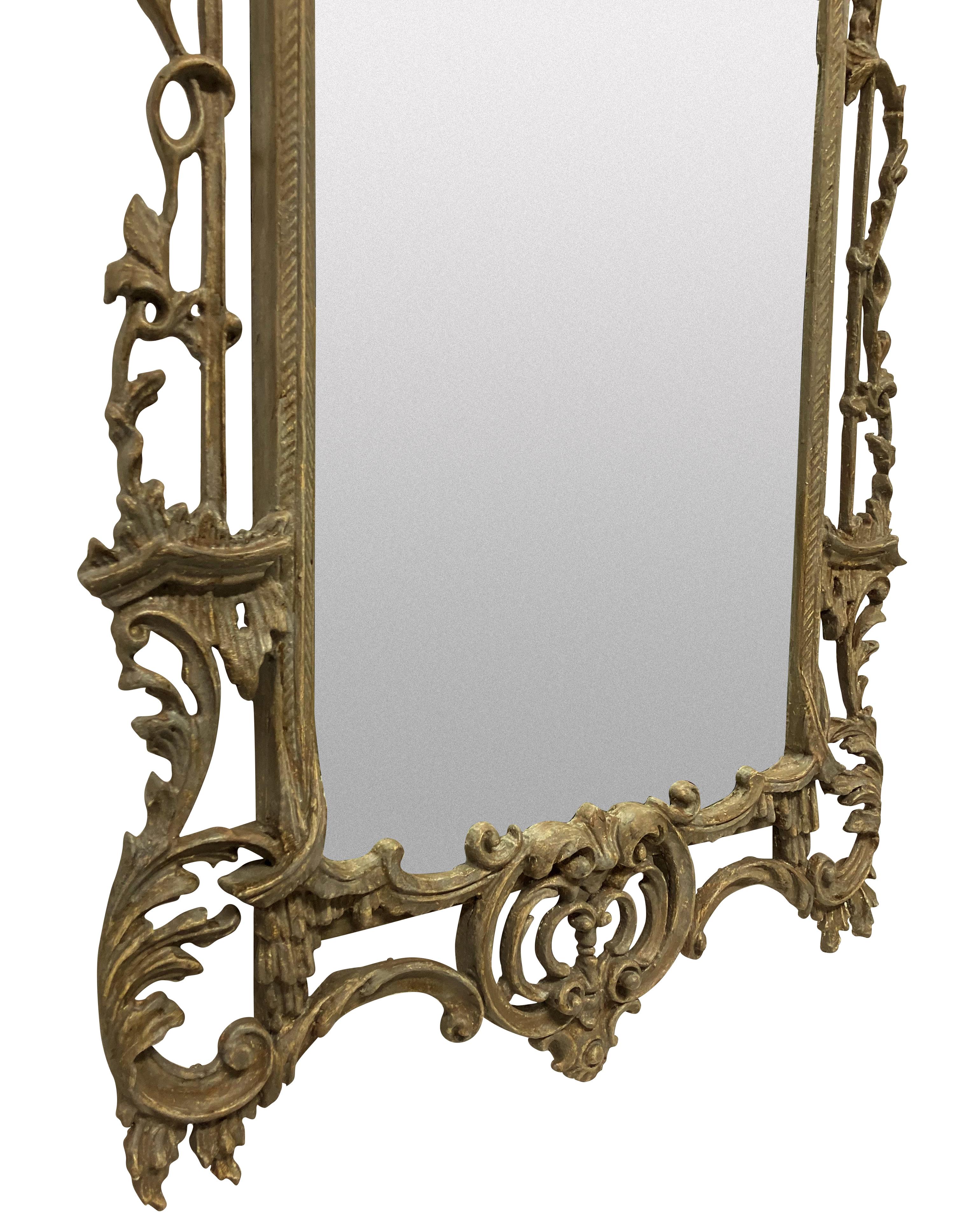 Pair of English Chippendale Revival Mirrors 1