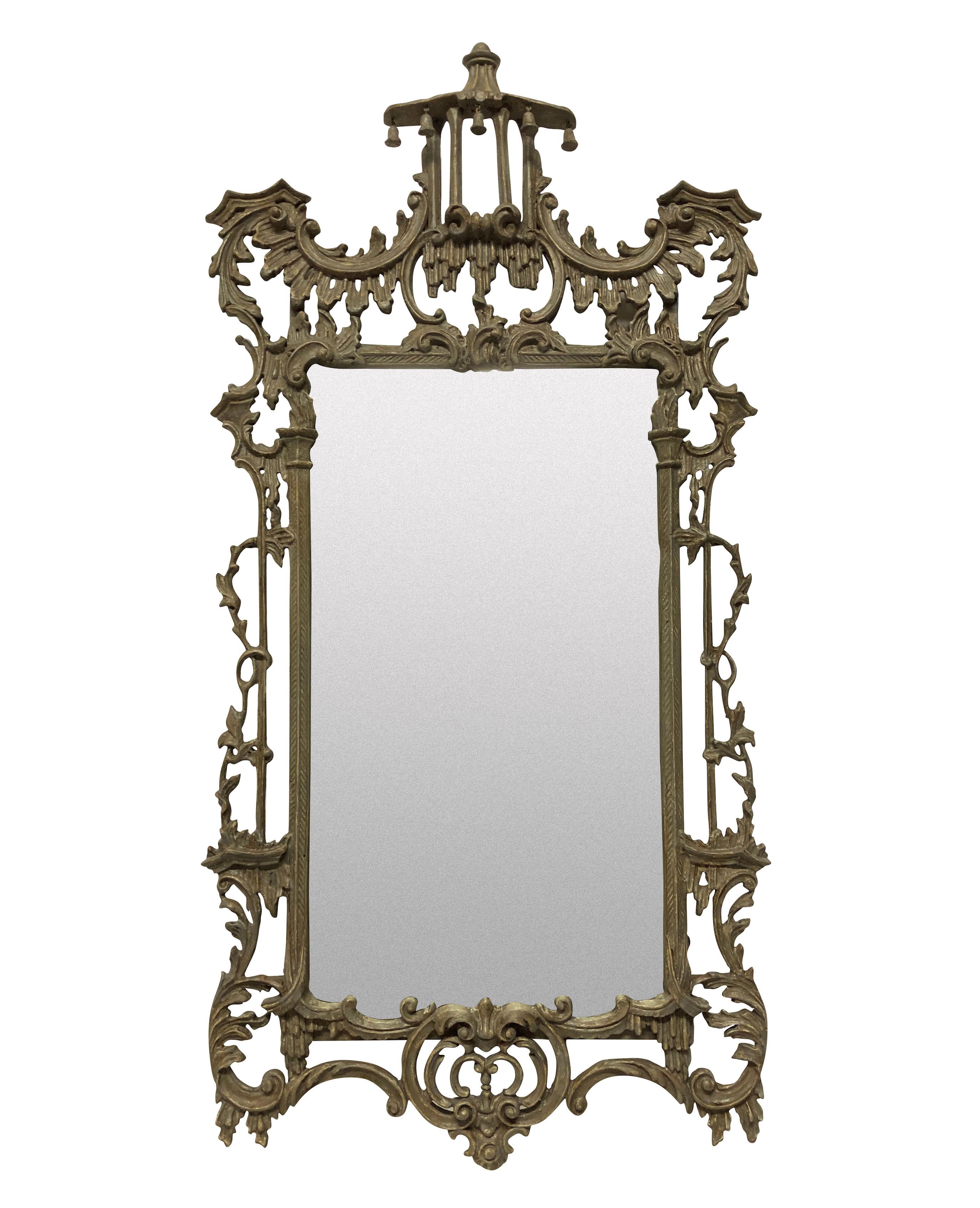 Pair of English Chippendale Revival Mirrors 2