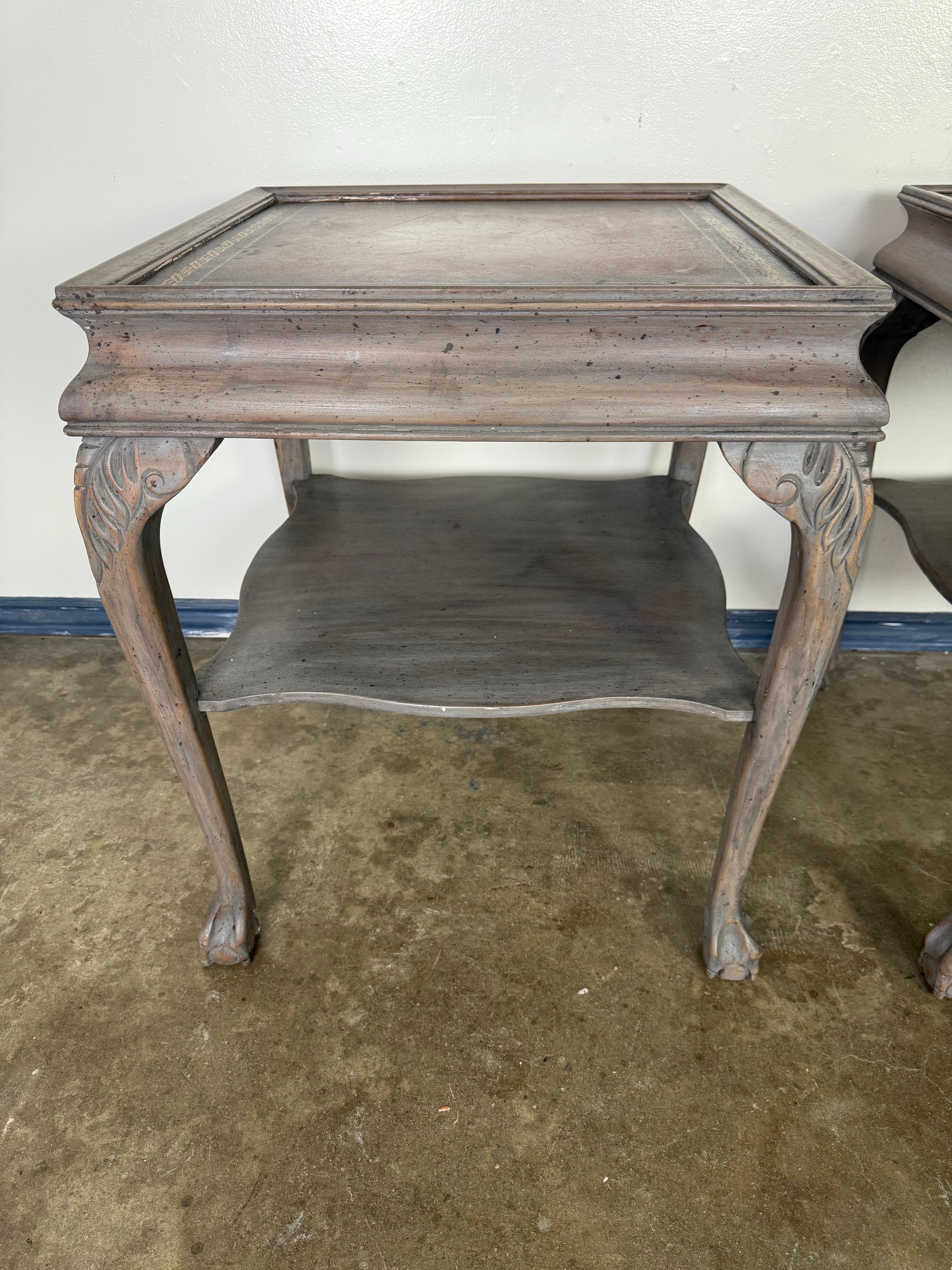 Pair of English Chippendale Style End Tables For Sale 5