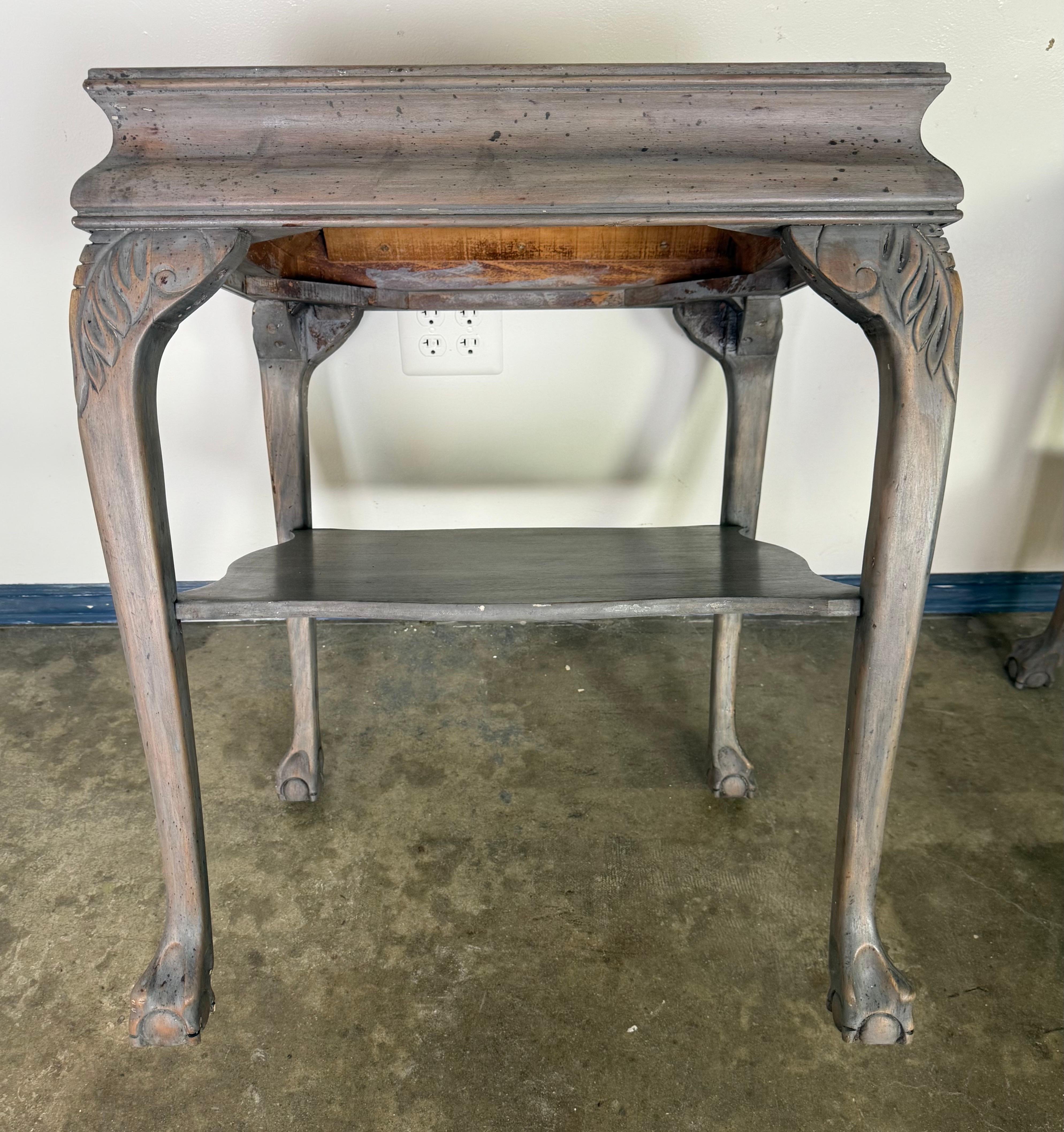 Pair of English Chippendale Style End Tables For Sale 10