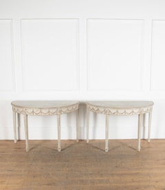 Pair of English Console Tables in the Hepplewhite Style