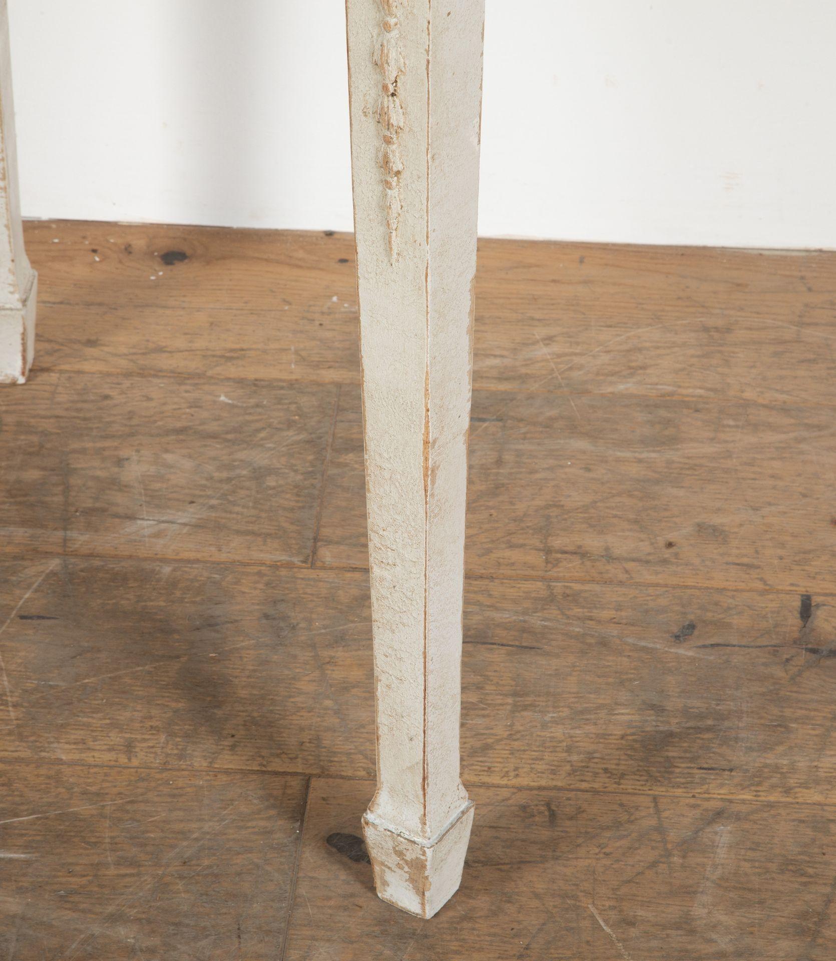 Painted Pair of English Console Tables in the Hepplewhite Style