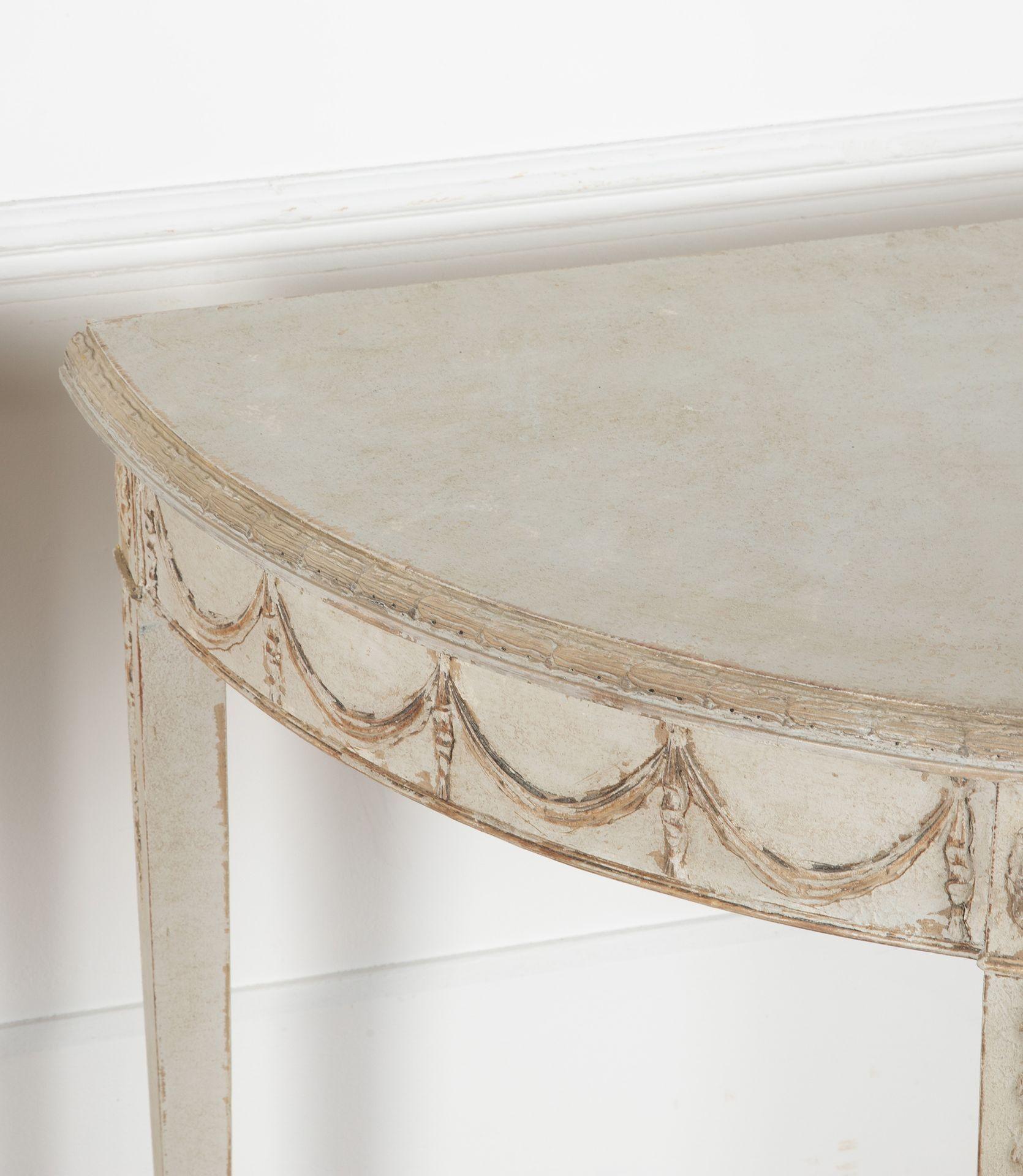 Wood Pair of English Console Tables in the Hepplewhite Style