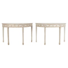 Pair of English Console Tables in the Hepplewhite Style