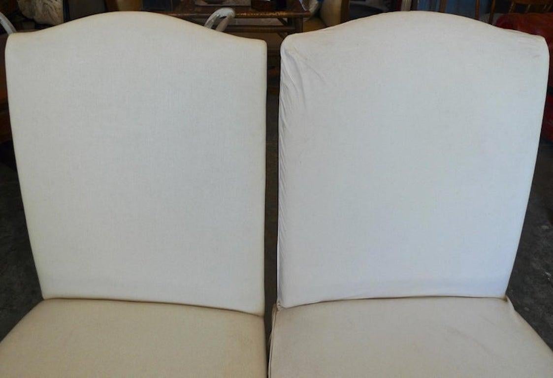 Pair of English Contemporary Georgian Side Chairs. For Sale 3