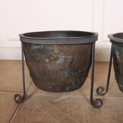 Pair of English Copper Planters